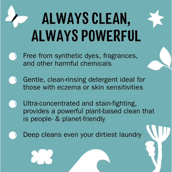 Molly's Suds 2x Concentrated Liquid Laundry Detergent for Sensitive Skin, 90 Loads, (Unscented)