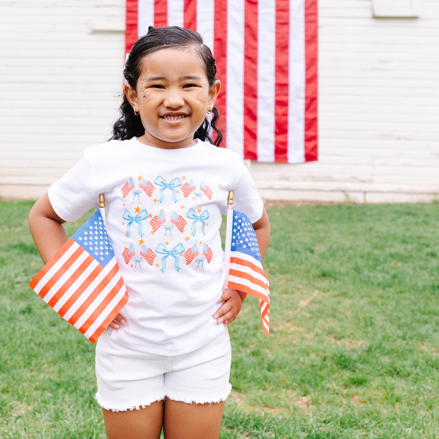 American Flag and Bows