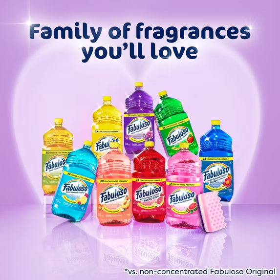 Fabuloso 2X Multi-Purpose Cleaner, No Rinse Floor Cleaner, Lavender Scent, 169 fl oz