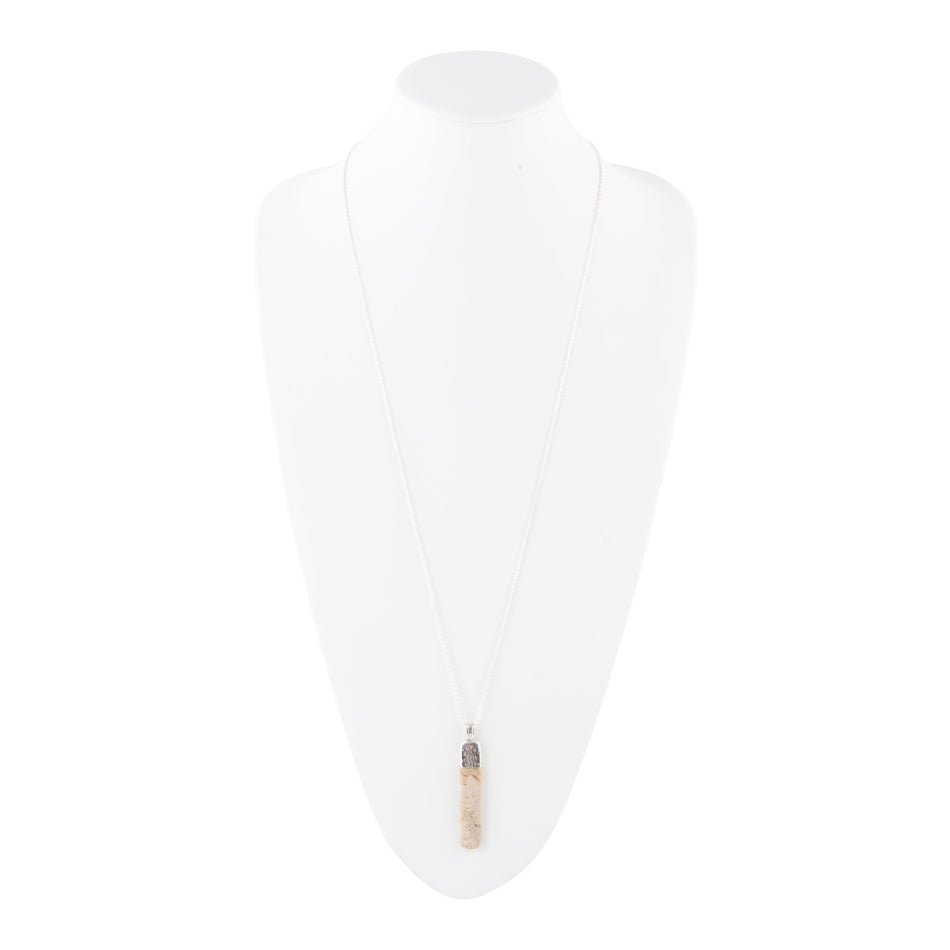 Straightaway African Opal Pendant Necklace