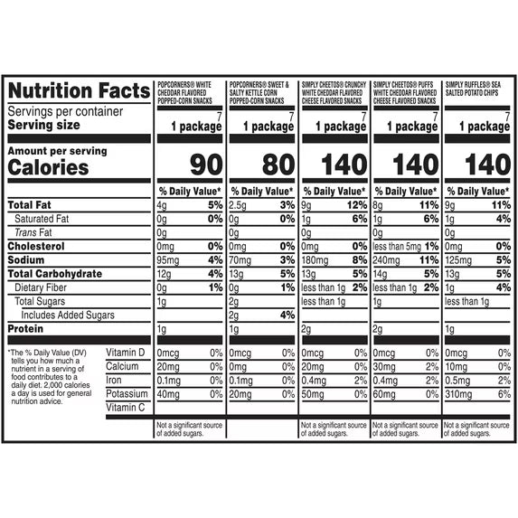 Simply and PopCorners 5 Flavor Snacks Variety Pack, 35 Count