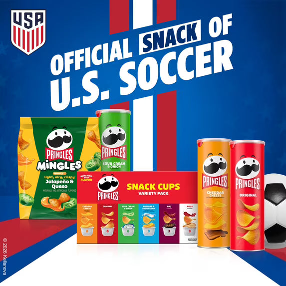 Pringles Sour Cream and Onion Potato Crisps Chips, Lunch Snacks, 5.5 oz Canister
