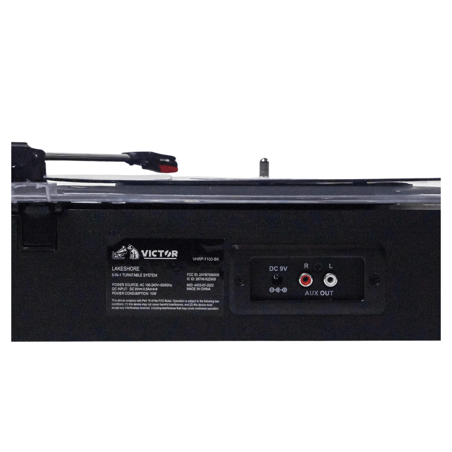 Victor Lakeshore 5-in-1 Hybrid BT Turntable System Black - Refurbished