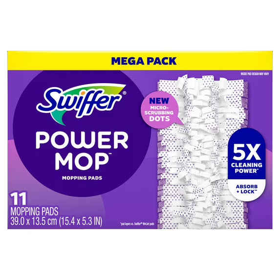 Swiffer PowerMop Multi-Surface Mopping Pad Refills, 11 count
