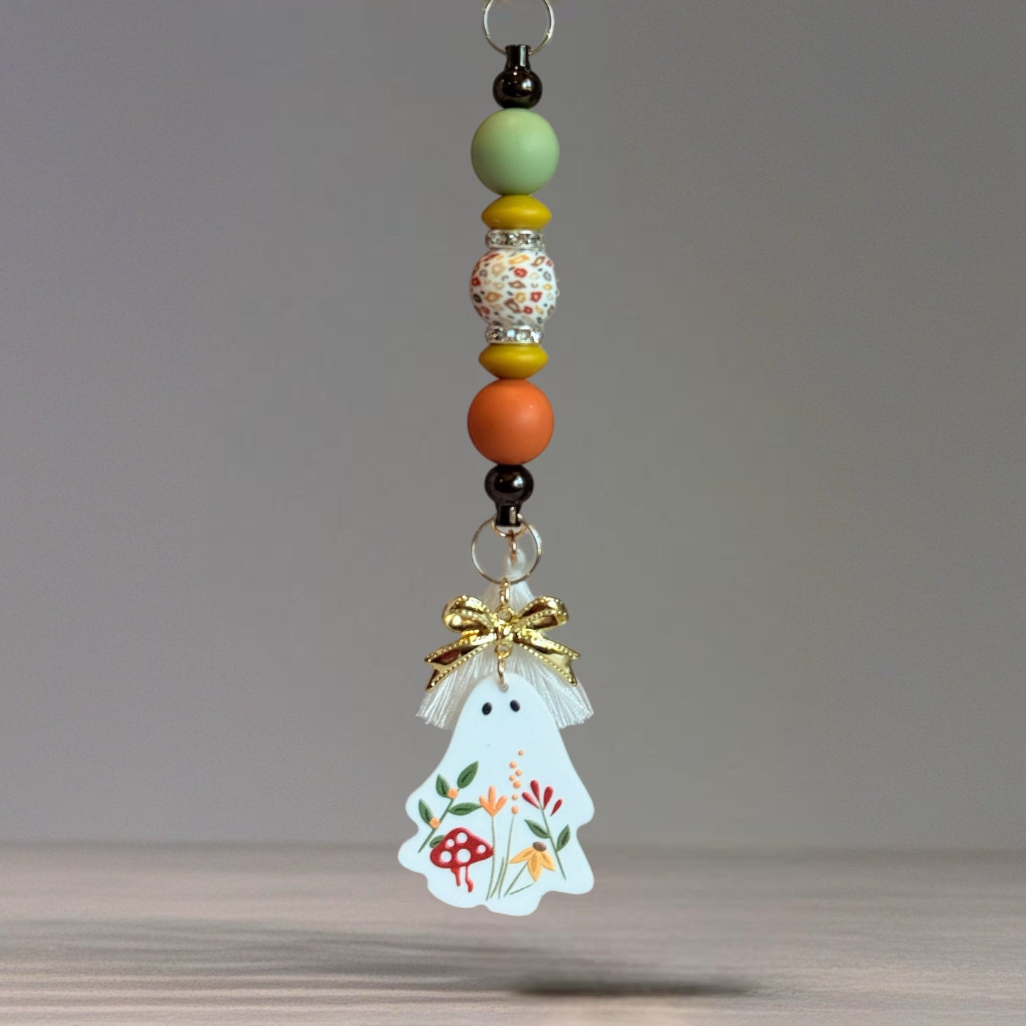 Floral Ghost Deluxe Bar Charm - Tumbler Handle Charm