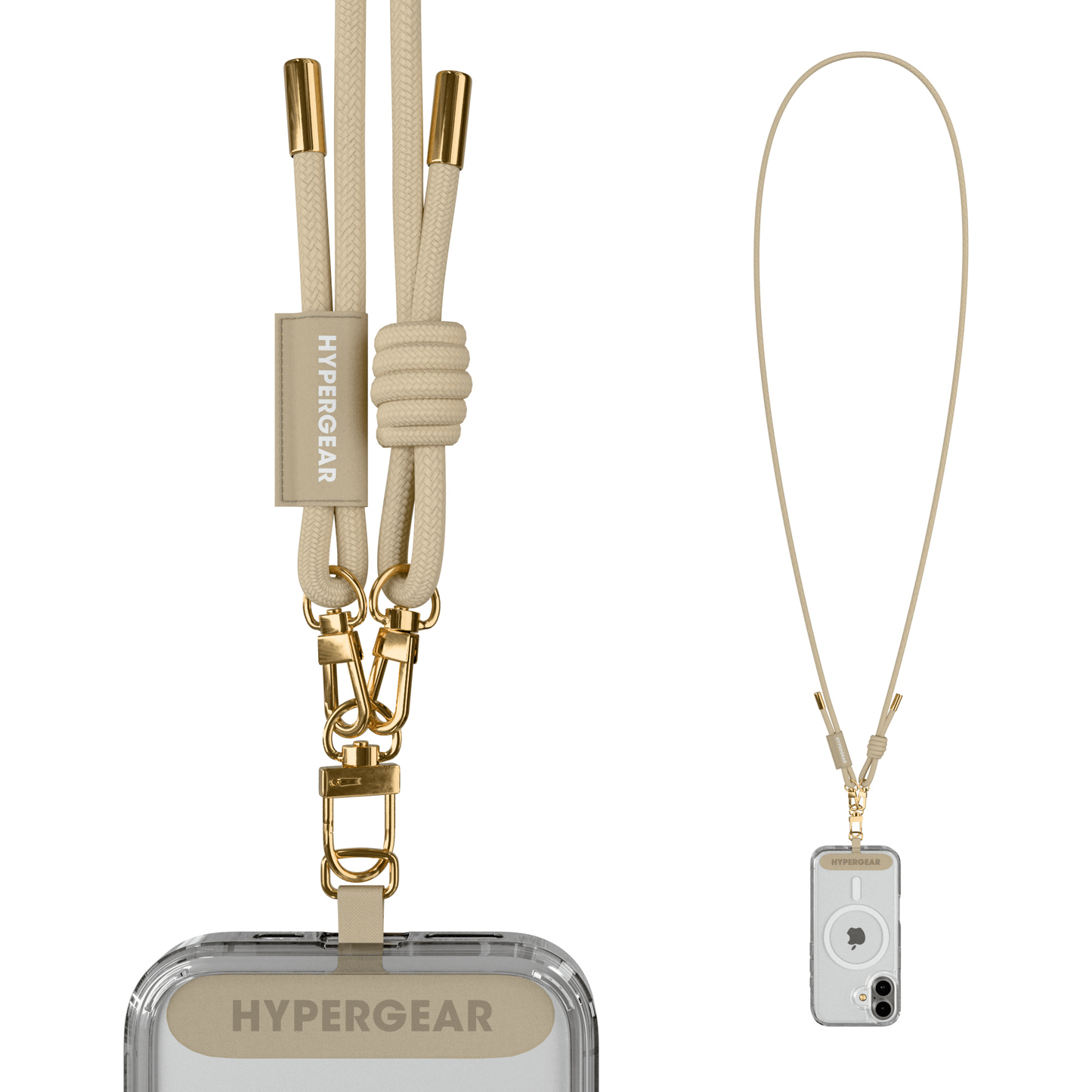 HyperGear TECHcessories Sand Braided Rope Universal Crossbody Phone Strap