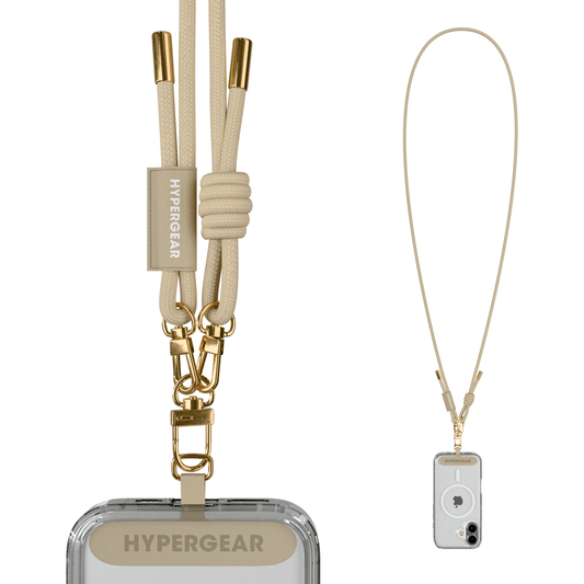HyperGear TECHcessories Sand Braided Rope Universal Crossbody Phone Strap