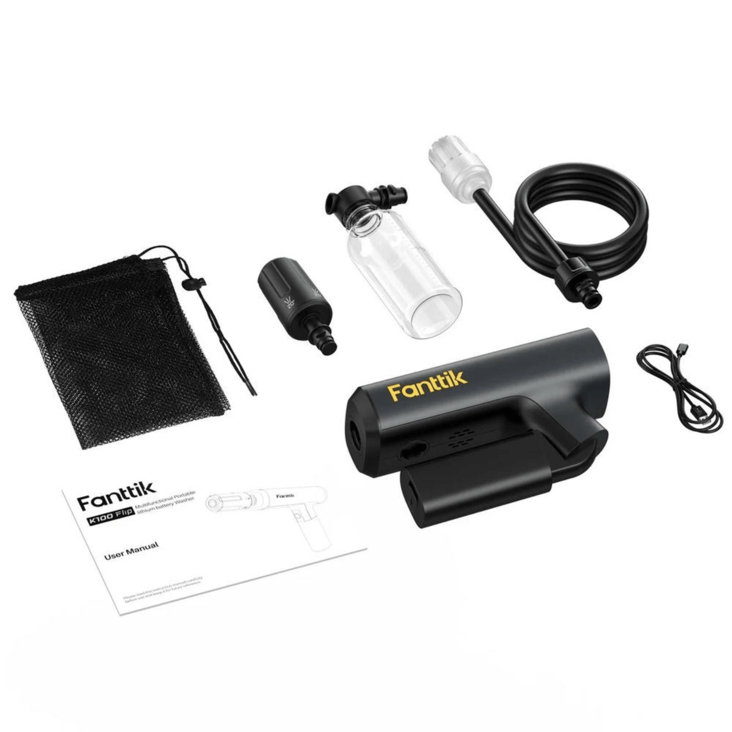 Fanttik K100 Flip Multifunctional Portable Cordless Foldable Pressure Washer - REFURBISHED