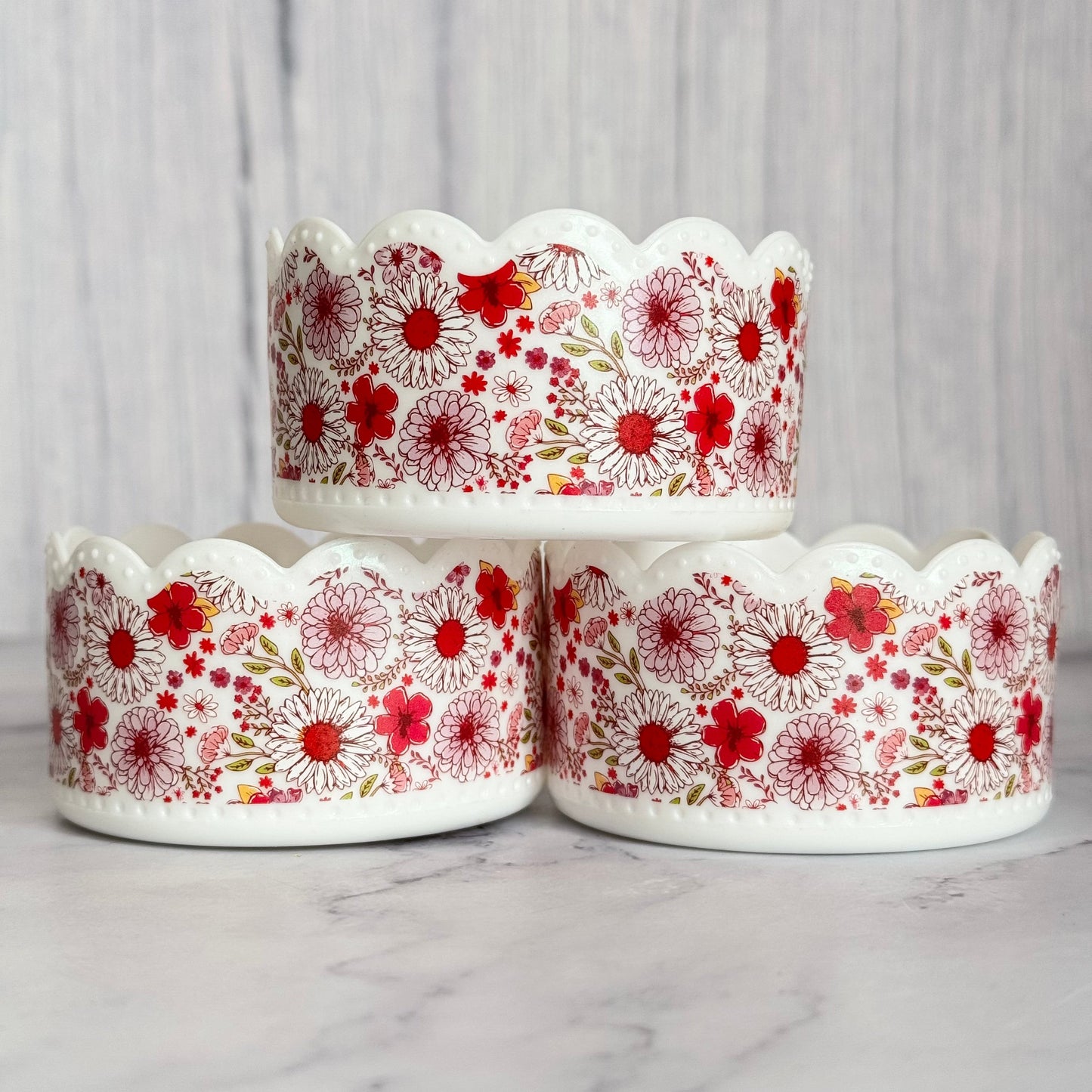 Floral Scallop Tumbler Boot