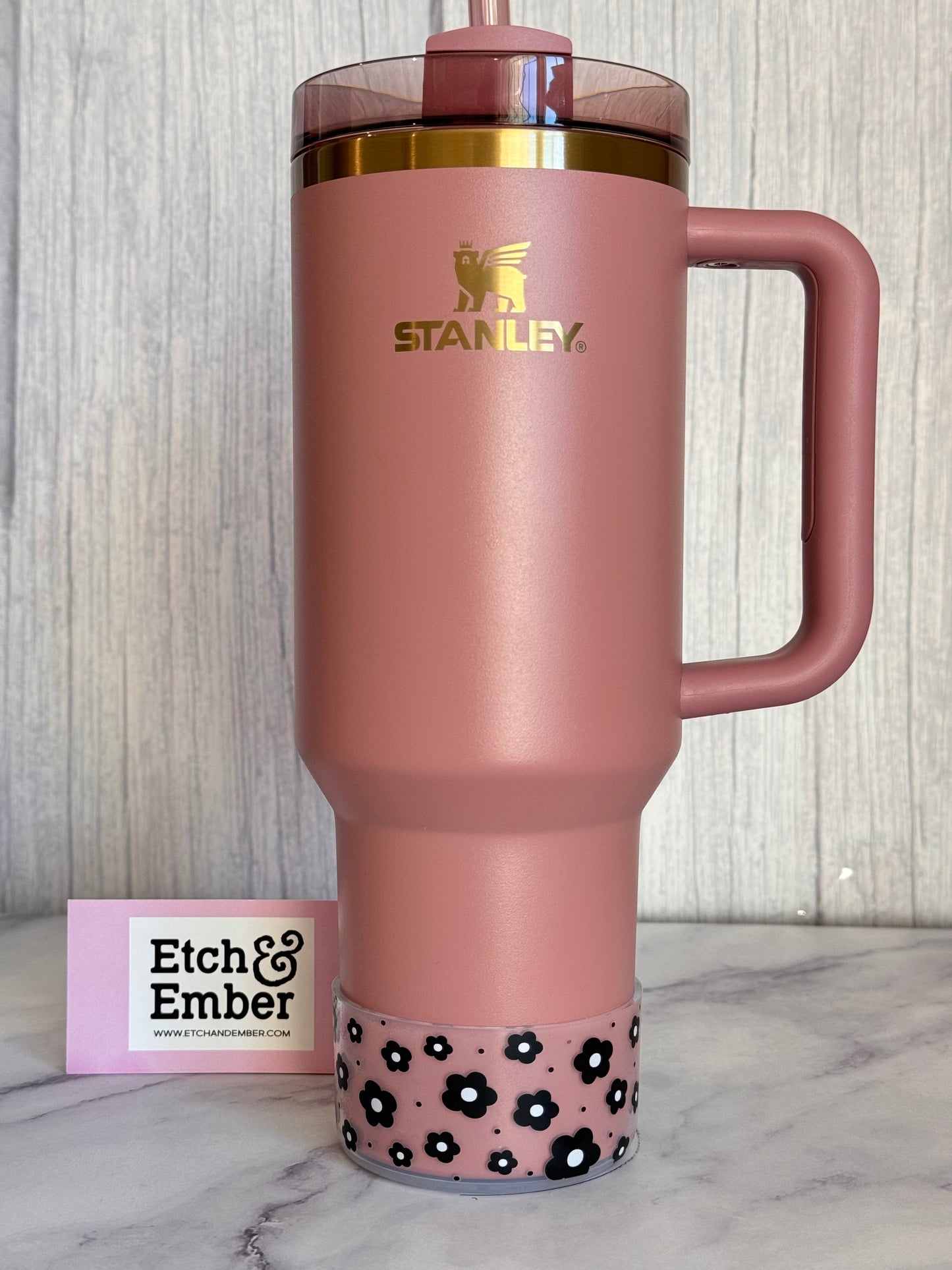 CLEAR BLACK DAISIES Tumbler Boot