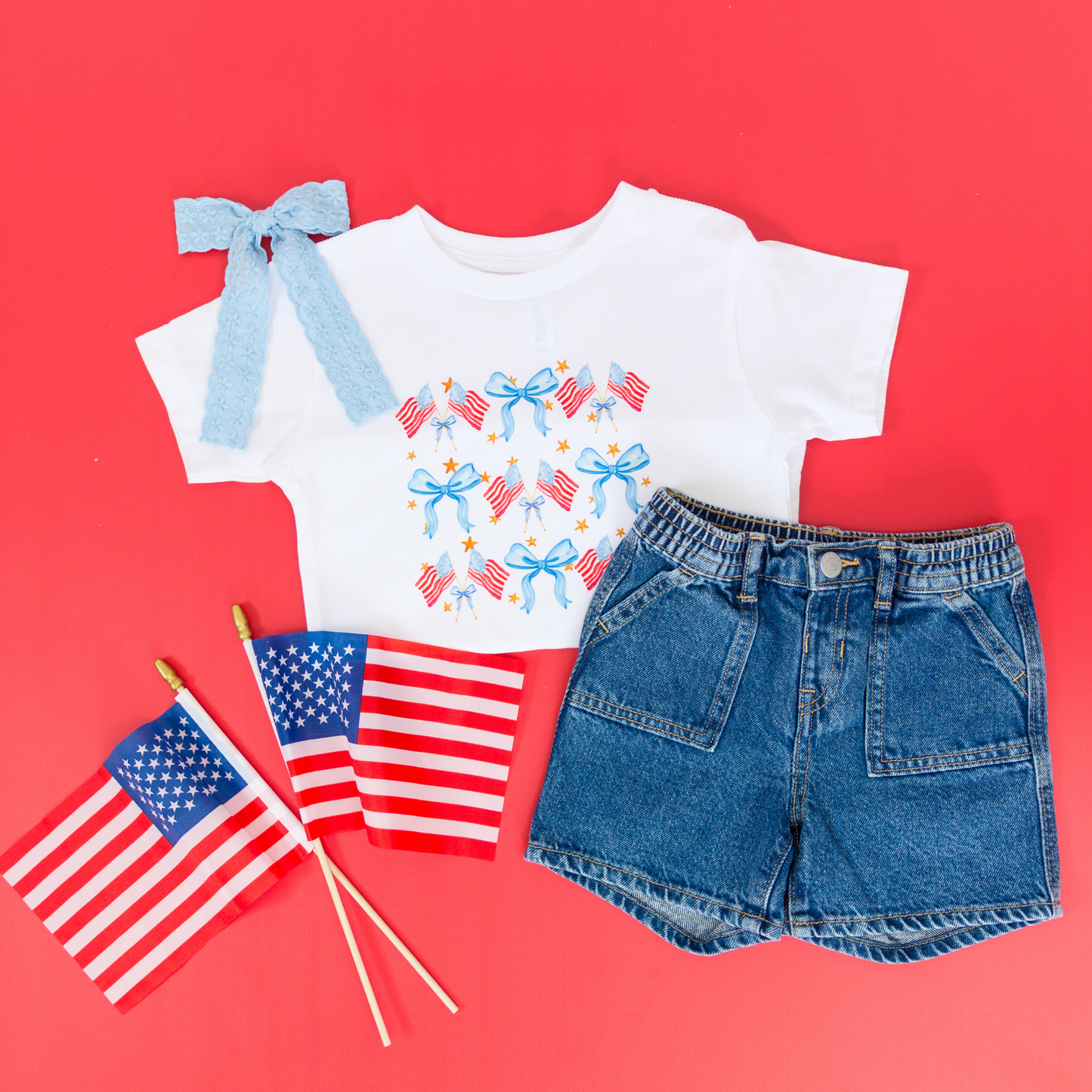 American Flag and Bows