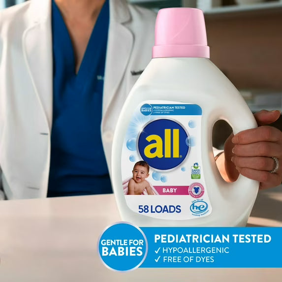 all Baby Liquid Laundry Detergent, 73 oz, 58 Loads