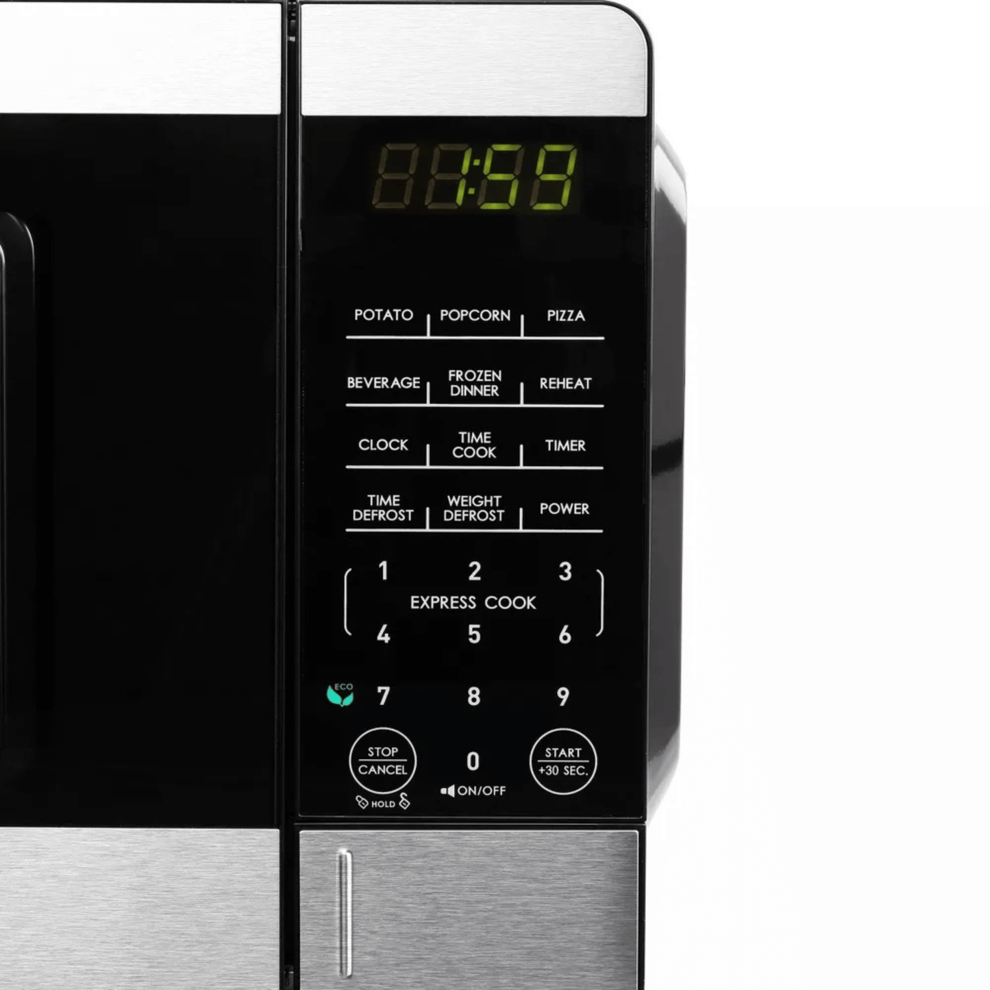 Galanz 0.9 Cu. Ft. 900 Watt Countertop Microwave Oven with Stainless Accents