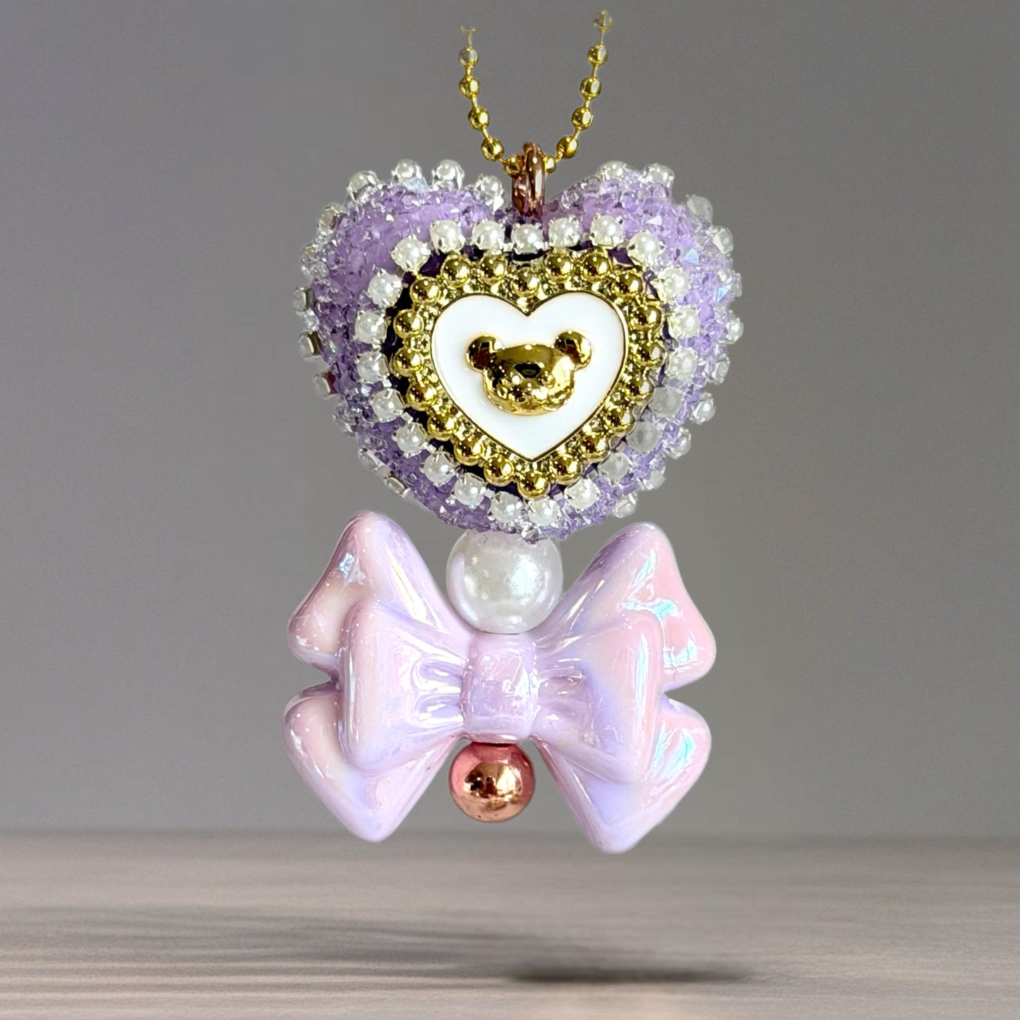 Blushing Bow Charm - Tumbler Handle Charm