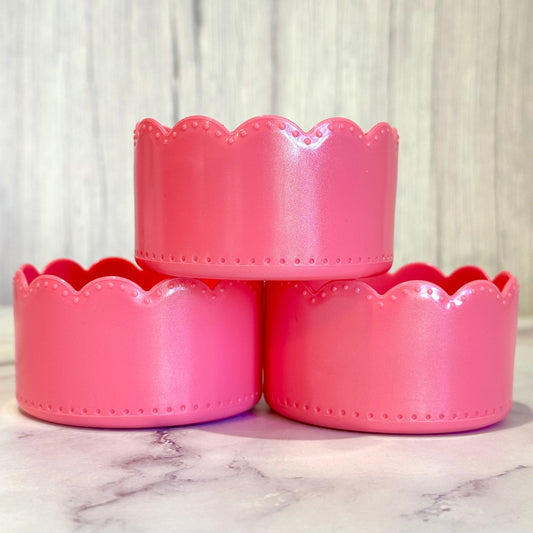 Glinda Pink Shimmer Scallop Tumbler Boot