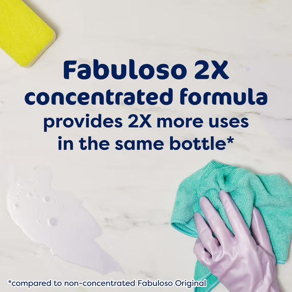 Fabuloso 2X Multi-Purpose Cleaner, No Rinse Floor Cleaner, Lavender Scent, 169 fl oz