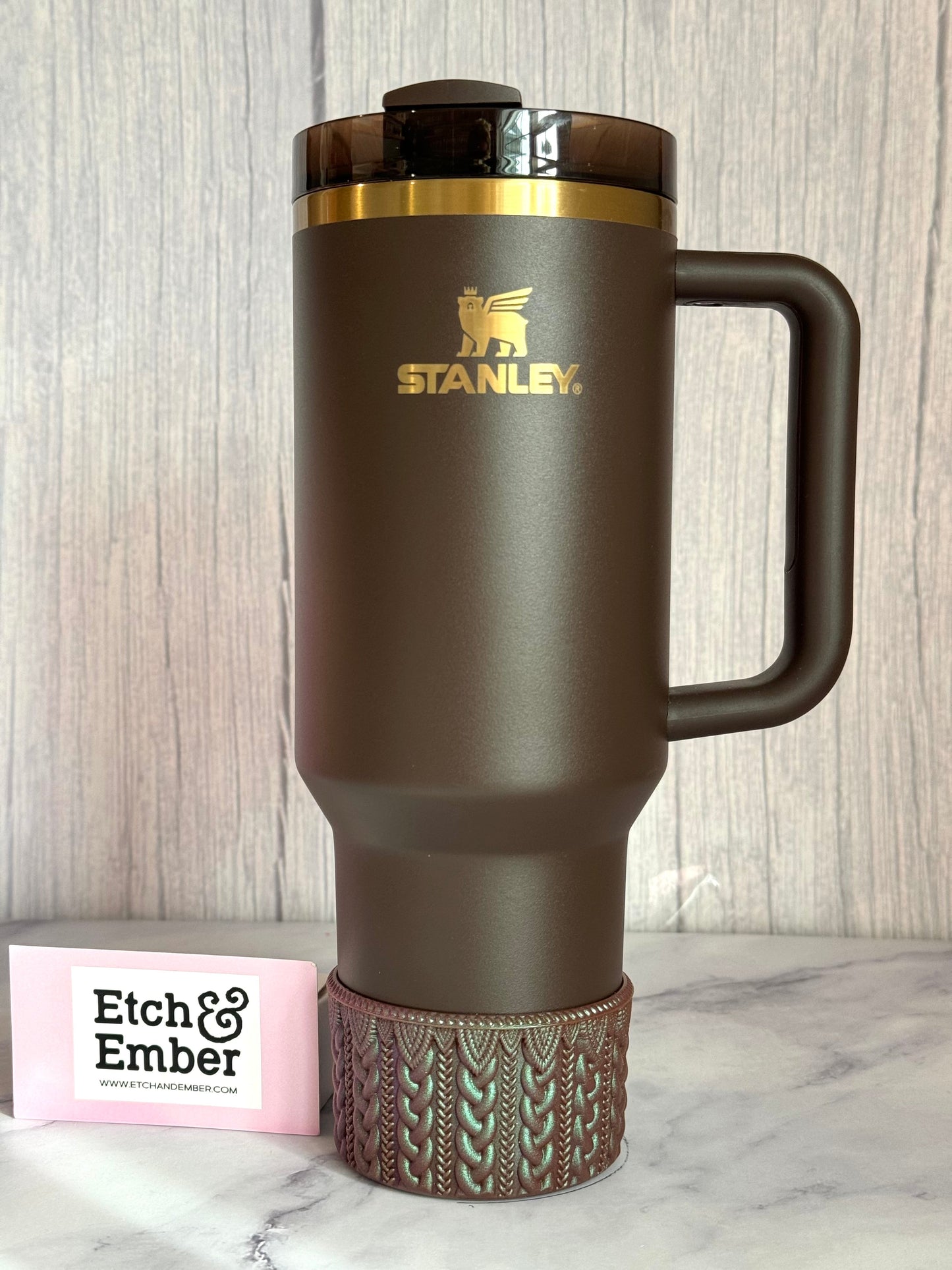 Mocha Shimmer MACRAME Tumbler Boot