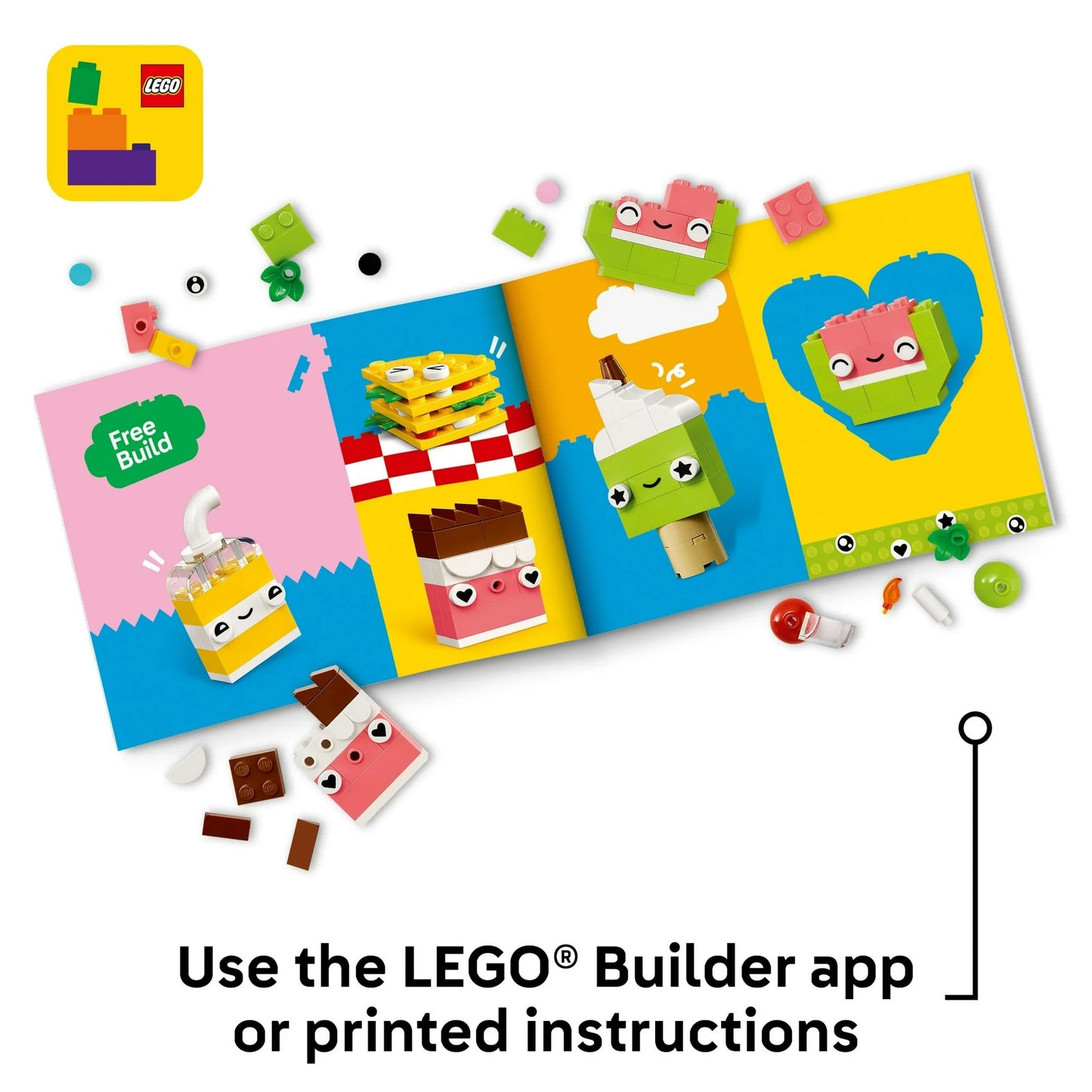 LEGO Classic Creative Food Friends Building Toy Set