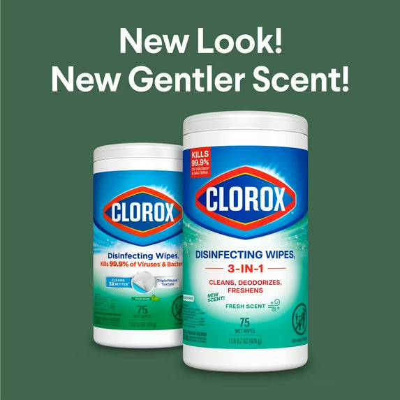 Clorox Bleach-Free Disinfecting and Cleaning Wipes, Fresh Scent, 75 Count