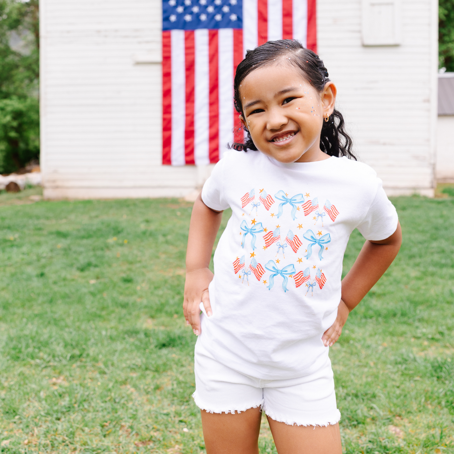 American Flag and Bows