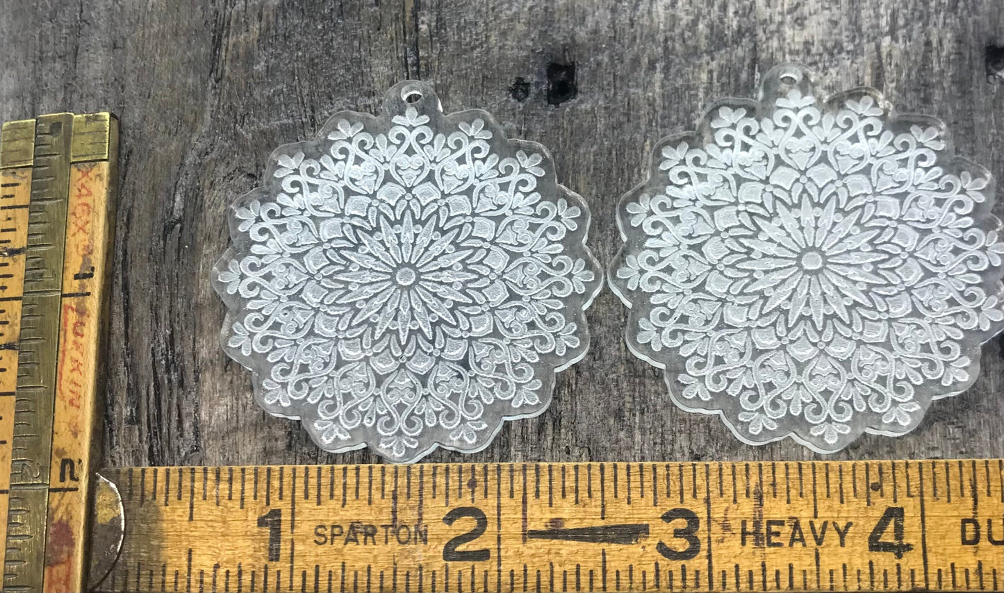 Engraved Jewelry Making Supplies - Earring Acrylic Pair - Blanks - CB&CO