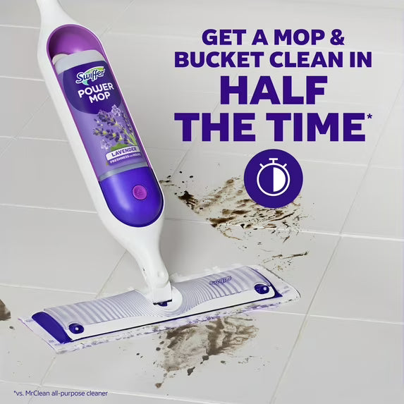 Swiffer Power Mop Floor Cleaning Solution with Lavender Scent, 25.3 fl oz, 3 Count