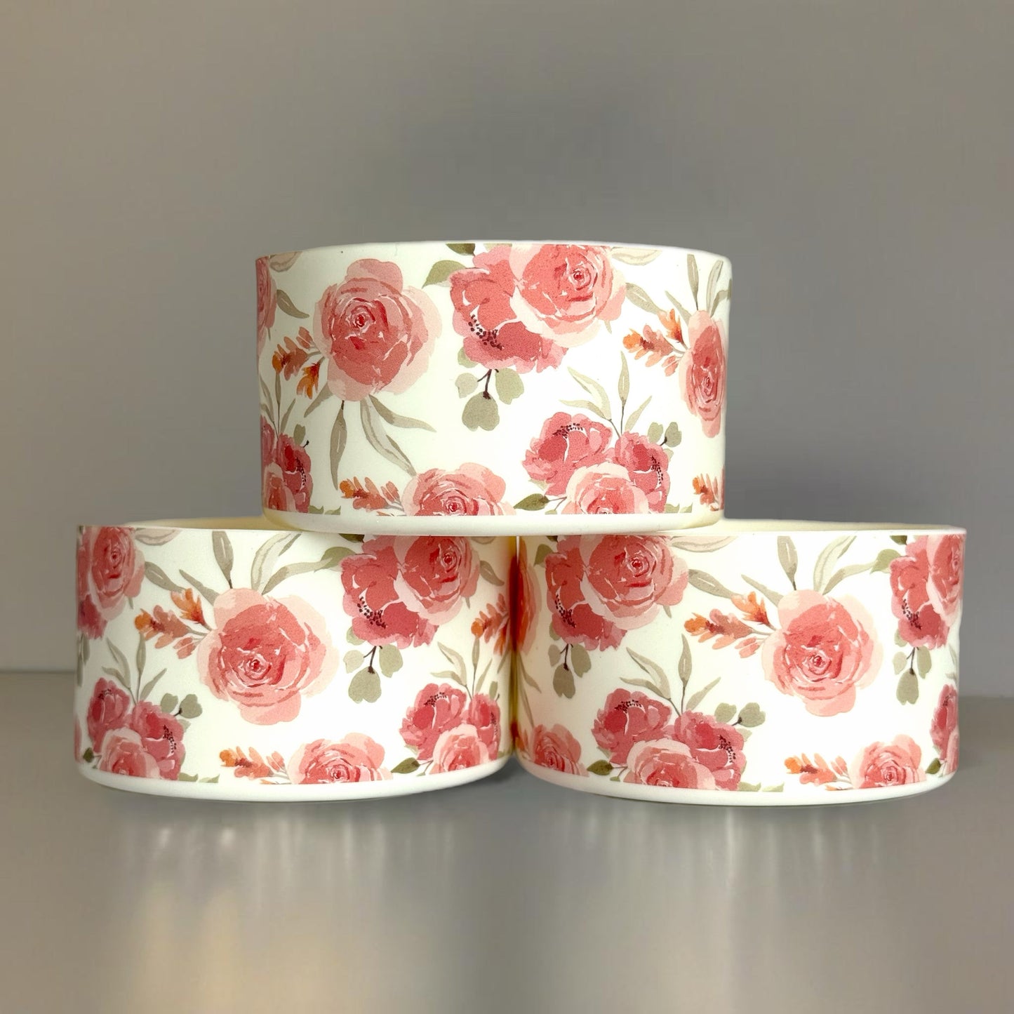 Peony Floral Cream Tumbler Boot