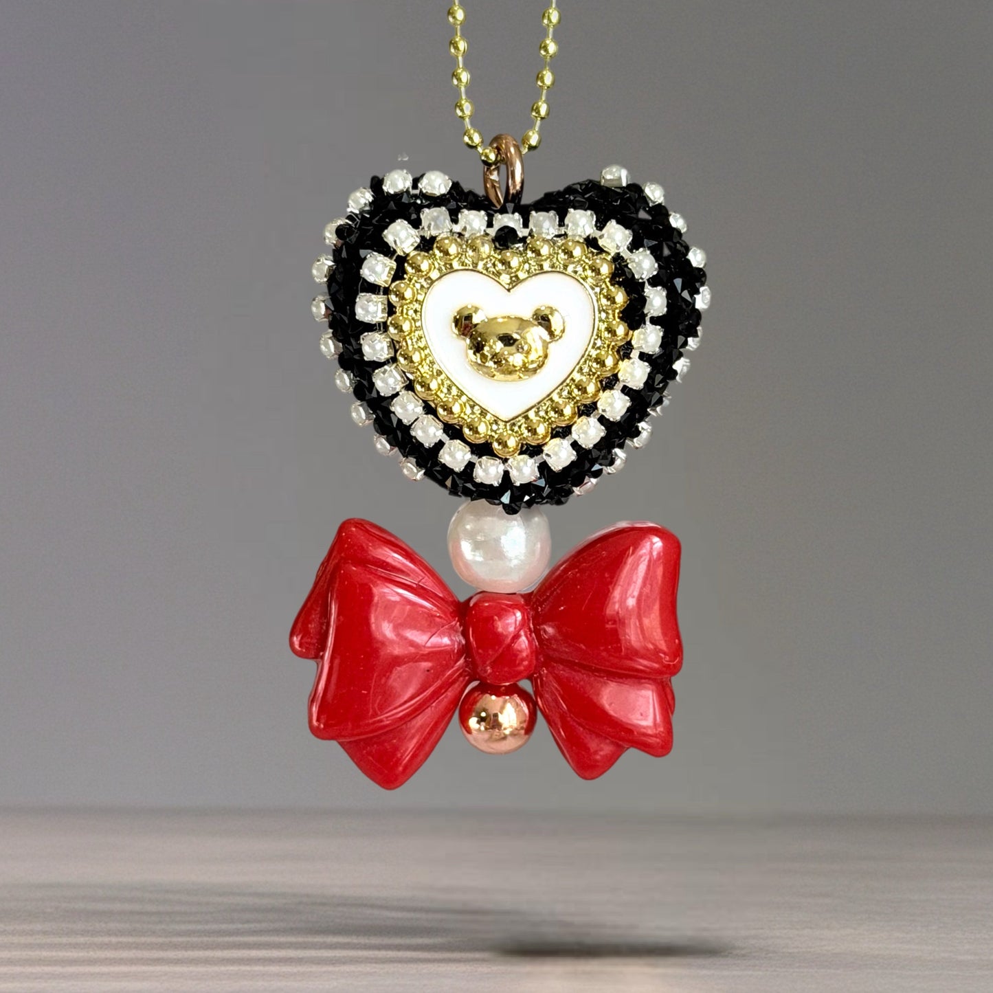 Blushing Bow Charm - Tumbler Handle Charm