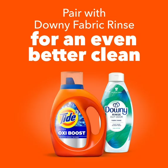Tide Laundry Detergent Liquid with Ultra Oxi Boost, Advanced Stain Remover, 30 fl oz, 21 Loads