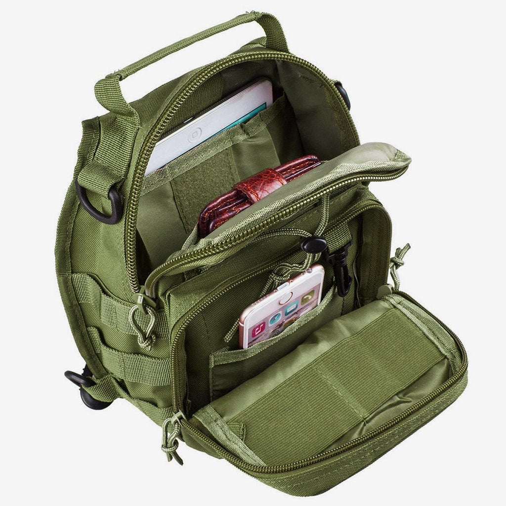 JupiterGear Tactical Military Sling Backpack Shoulder Bag Molle Outdoor Daypack Backpack with Adjustable Strap