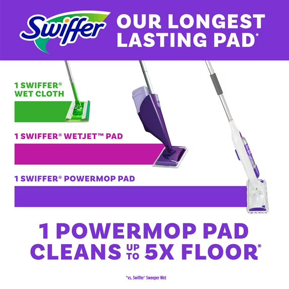 Swiffer PowerMop Multi-Surface Mopping Pad Refills, 11 count