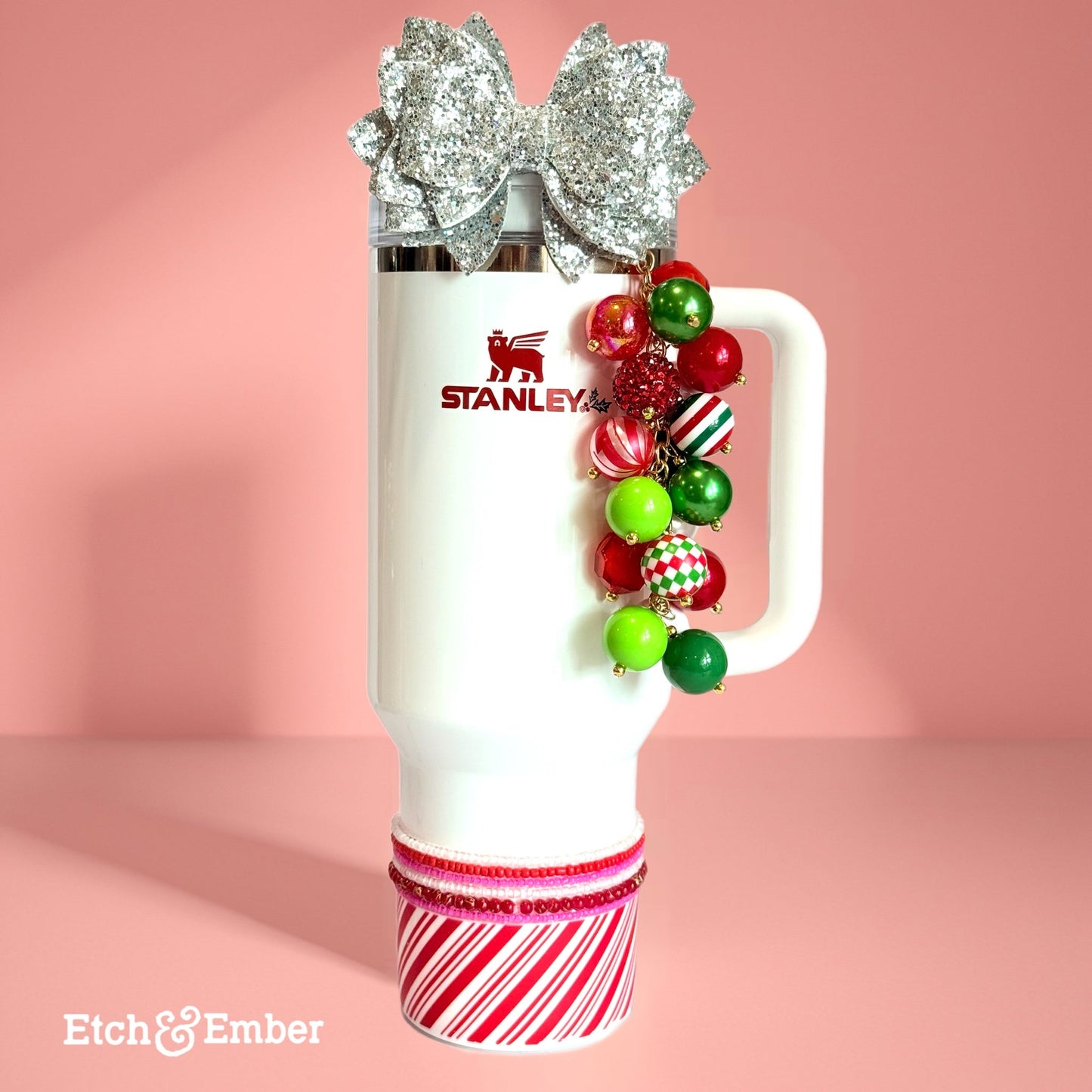 Christmas Cheer Bauble Charm - Tumbler Handle Charm