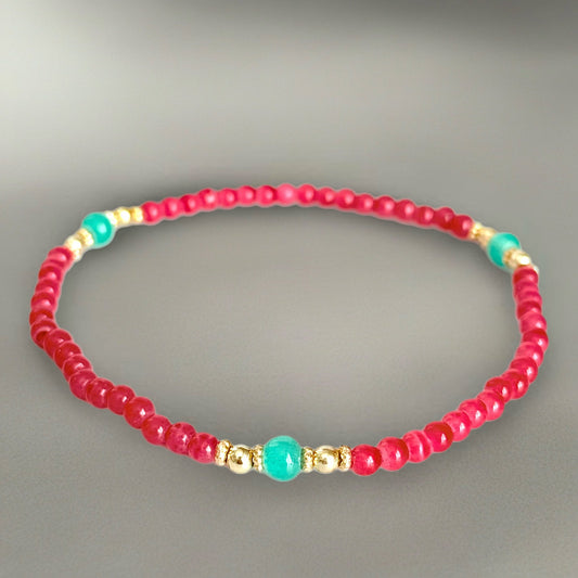 Coral Tumbler Bracelet