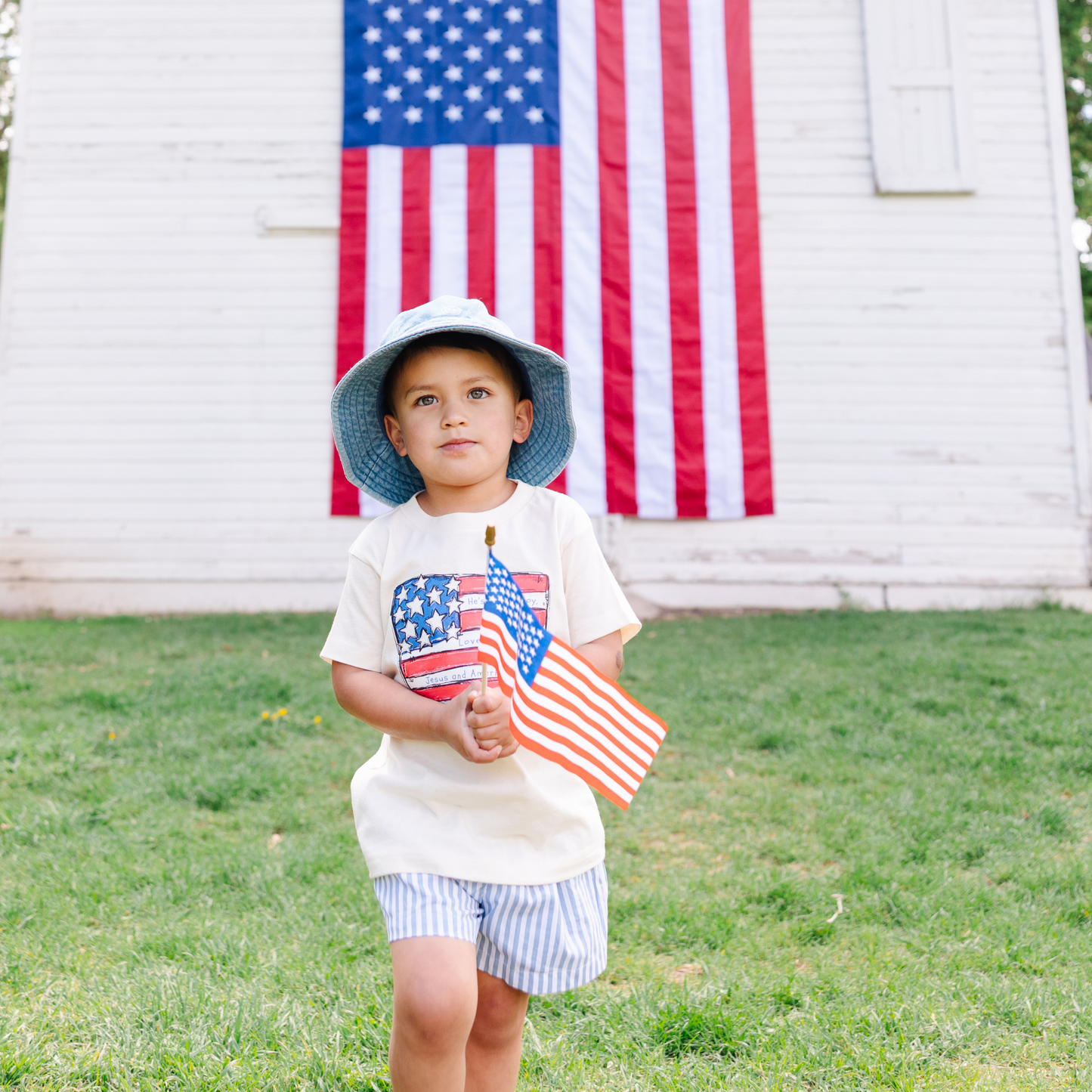 He's a good boy loves his Mama Loves Jesus and America Too