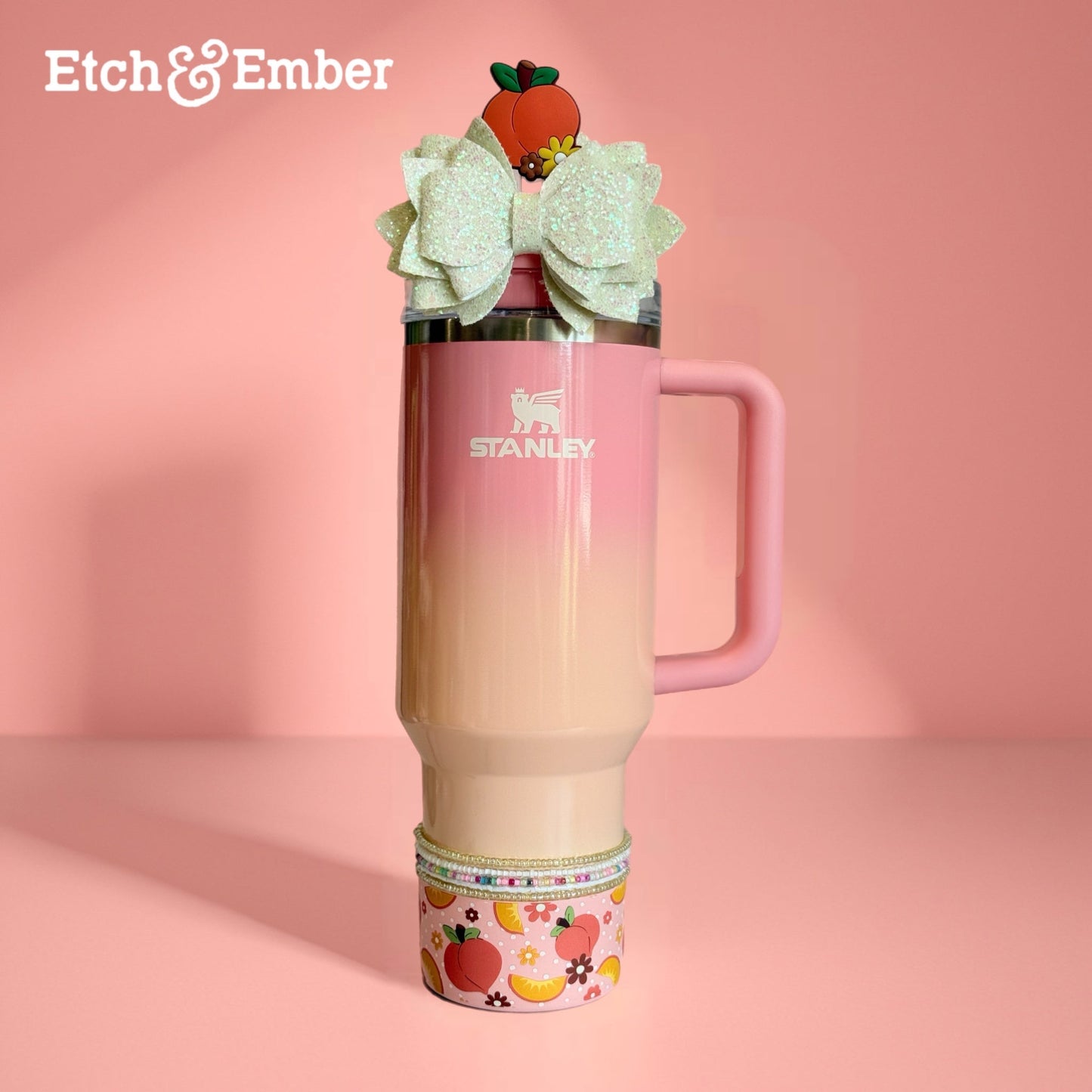 Sweet Peach Straw Topper