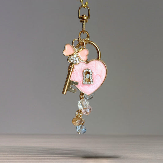 Romantic Ocean Lock Charm - Tumbler Handle Charm
