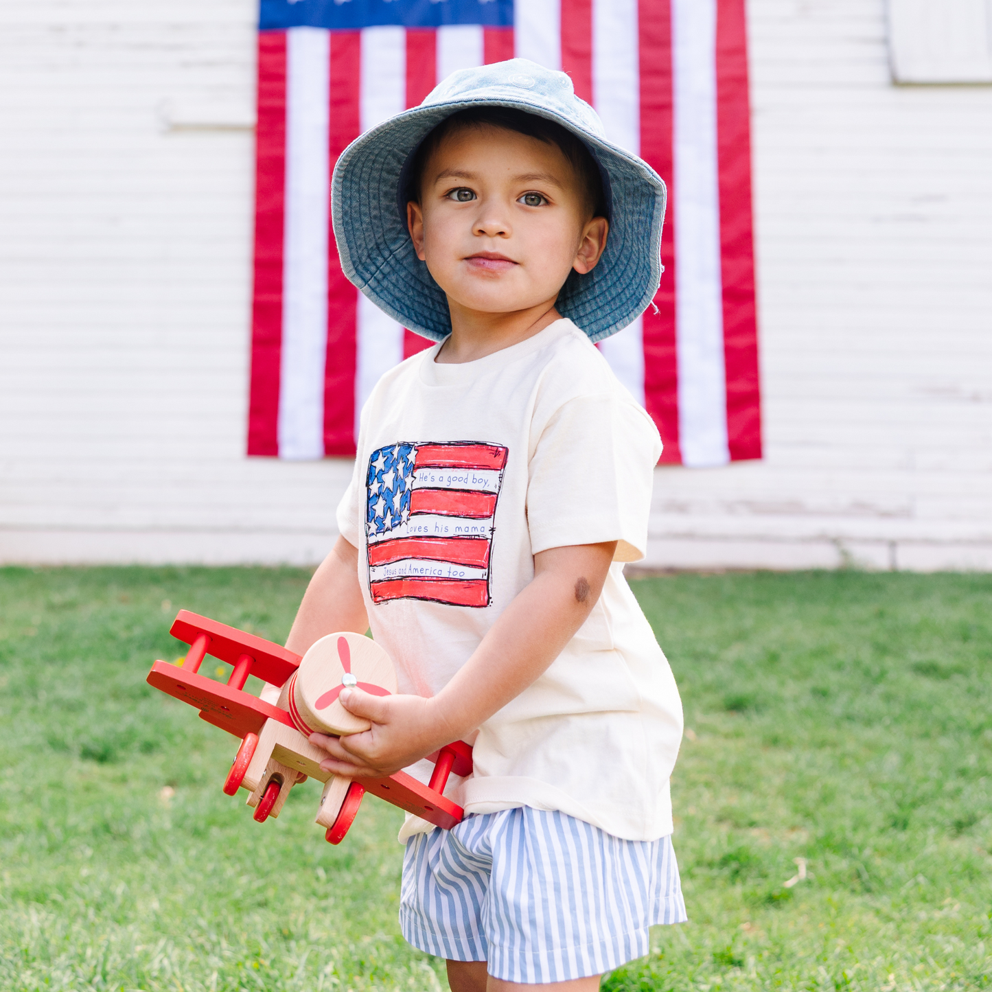 He's a good boy loves his Mama Loves Jesus and America Too