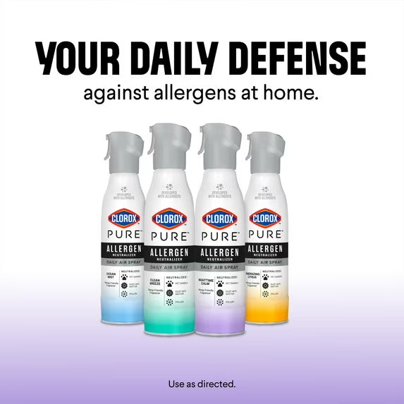 Clorox PURE Allergen Neutralizer Daily Air Spray, Nighttime Calm, 8 oz. Bottle
