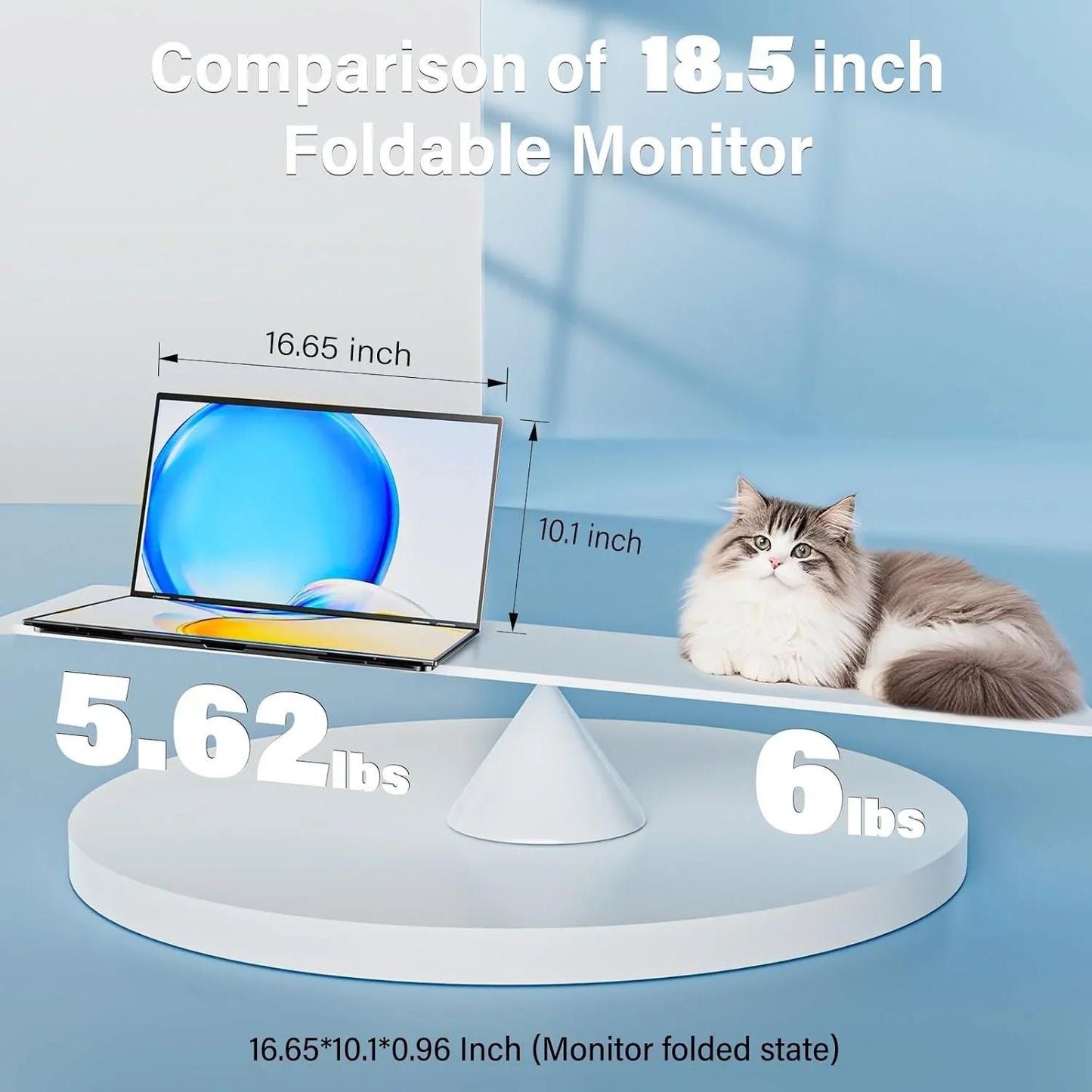 InnoView Foldable 18.5" Dual Monitor-INVPM509