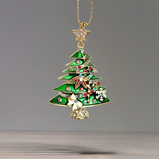 Bling Christmas Tree Charm - Tumbler Handle Charm
