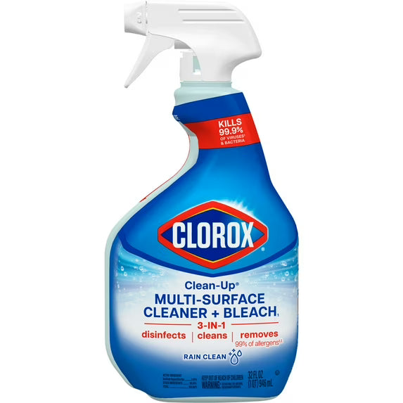 Clorox Clean-Up All Purpose Cleaner Spray with Bleach, Rain Clean, 32 fl oz