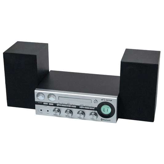 Victor Milwaukee 50W Desktop CD Stereo System Silver - Refurbished