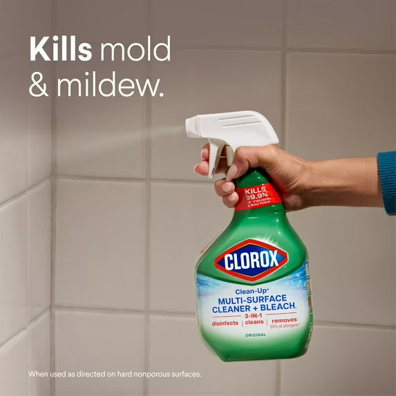 Clorox Clean-Up All Purpose Cleaner Spray with Bleach, Spray Bottle, Original, 32 fl oz