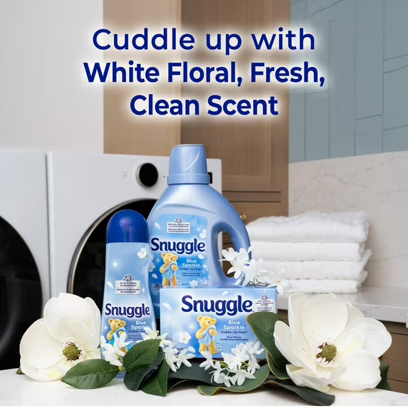 Snuggle Blue Sparkle Cuddle Up Fresh Dryer Sheets, 40 Count
