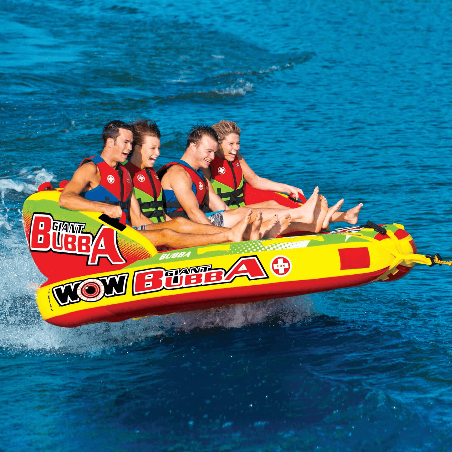WOW Watersports Big Bubba 1 to 4 Person Inflatable Towable Deck Tube