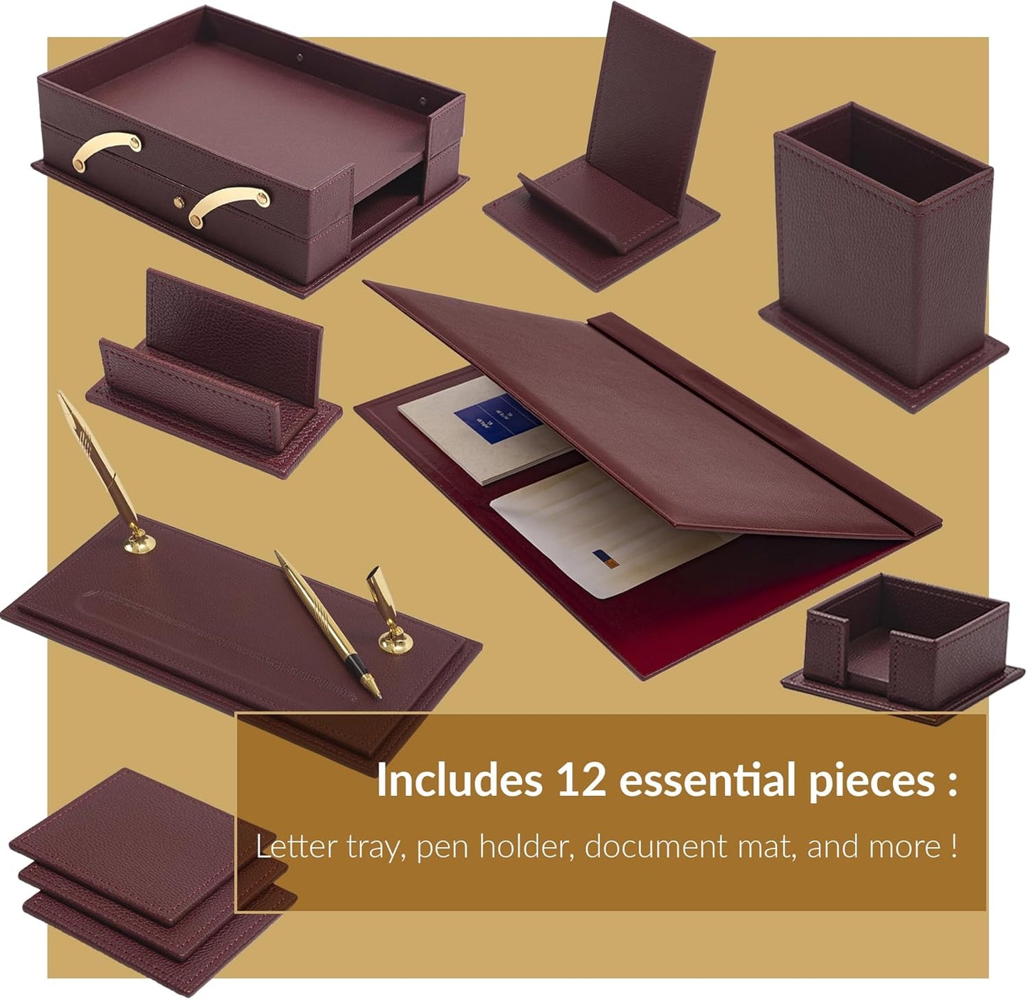 MOOG Classic Desk Organizer - Cream- 12 PCS