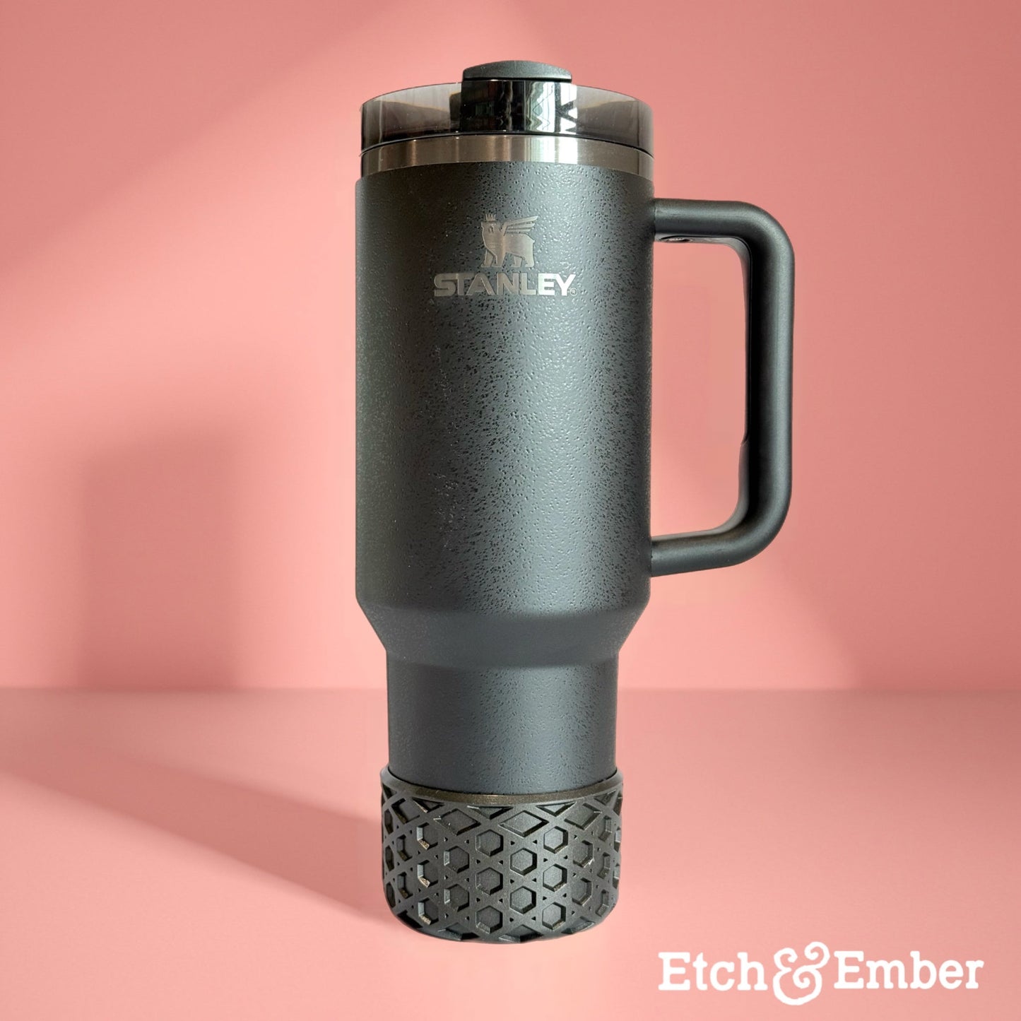 Onyx Shimmer Metallic Waffle Tumbler Boot -Fall fits 20-40oz