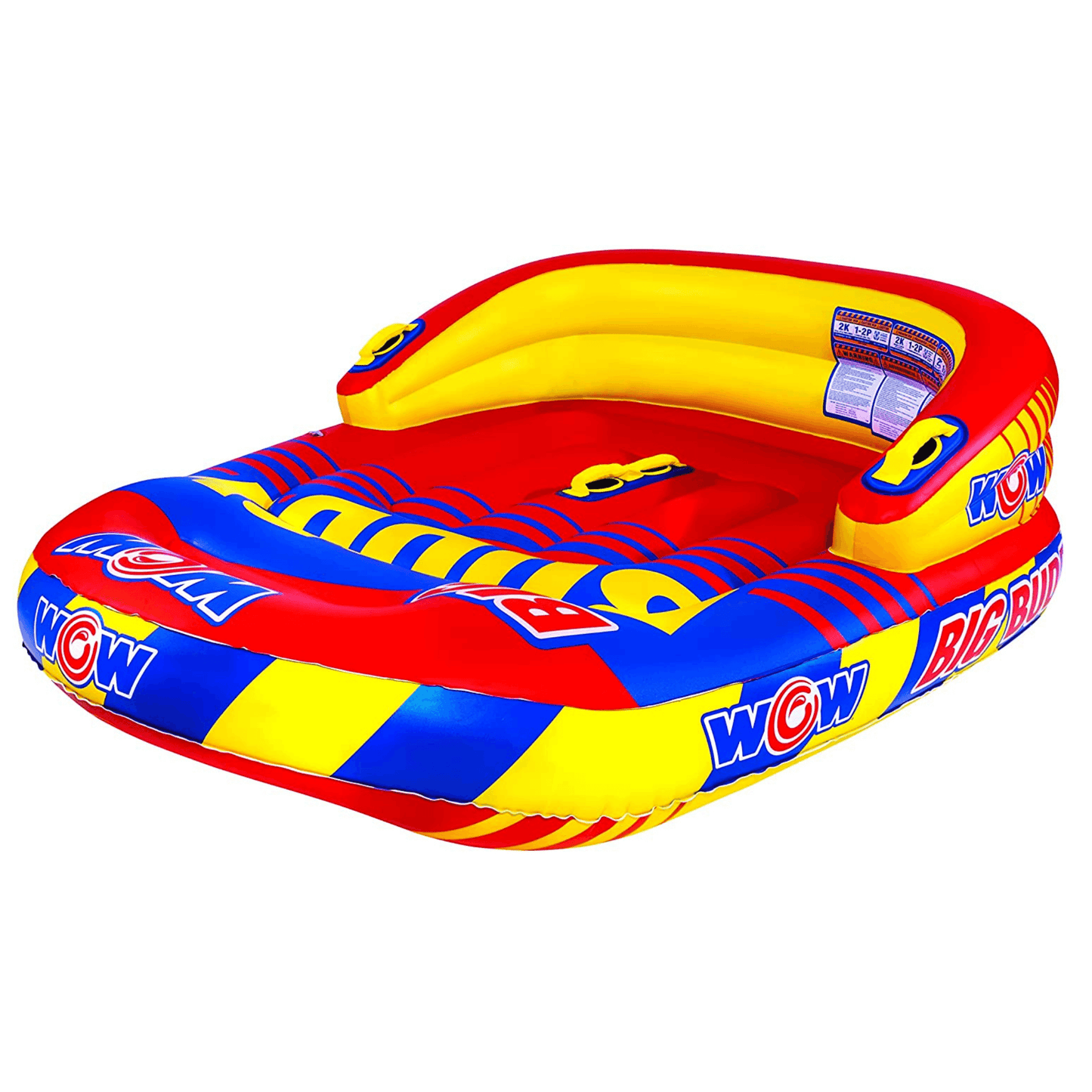 WOW Watersports Big Buddy 2 Person 2P Towable with Extra-Long Sidewalls