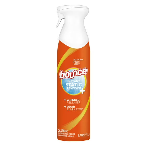Bounce Rapid Touch-Up 3 in 1 Static Remover, Wrinkle Releaser, Fabric Refreshing Odor Eliminator, Fresh Scent, 9.7 oz