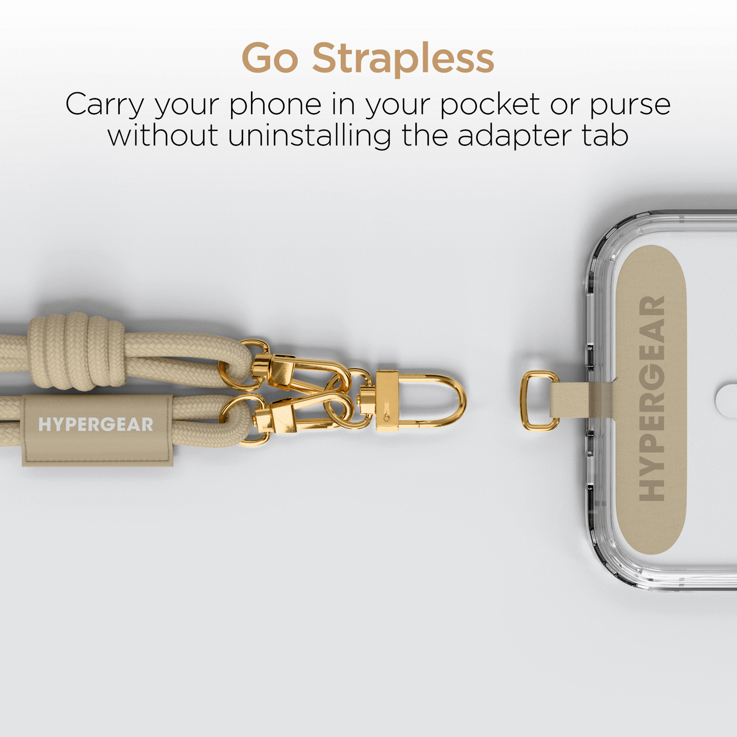HyperGear TECHcessories Sand Braided Rope Universal Crossbody Phone Strap